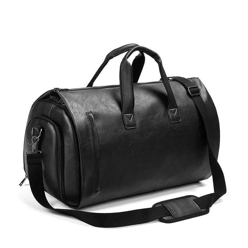 CarryPro™ Full Leather – All-in-One Foldable Garment & Travel Bag.