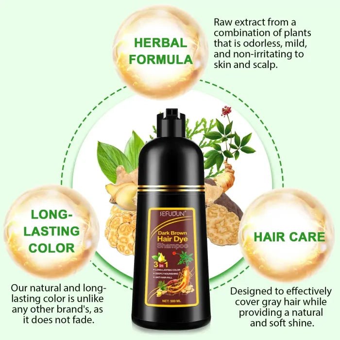 Shampoo ya Asili ya Kuzuia Unenyeupe wa Nywele (500ML) - AfrickanTZ