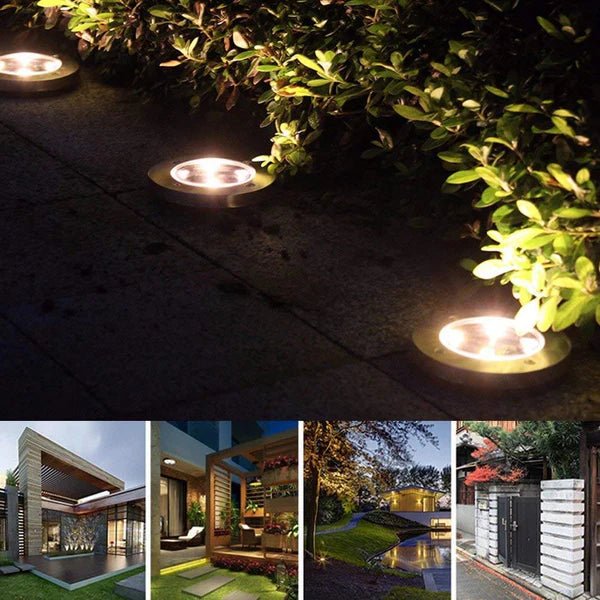 SolarGlow™ LED Outdoor Lights – Auto - On Waterproof Garden Lamps x 4 - AfrickanTZ