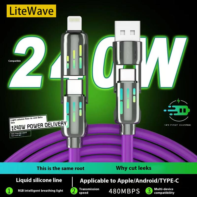 4 in 1 USB Cable |2M| Super Fast All - in - One (🎁 BUY 1 GET 1 FREE 🎁) - AfrickanTZ