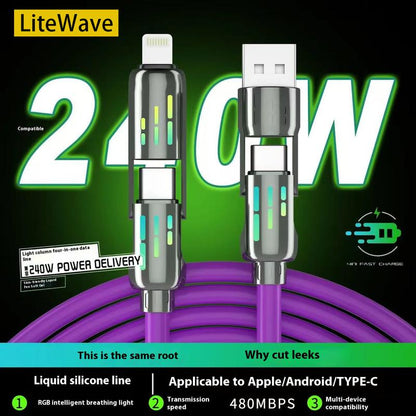 4 in 1 USB Cable |2M| Super Fast All - in - One (🎁 BUY 1 GET 1 FREE 🎁) - AfrickanTZ