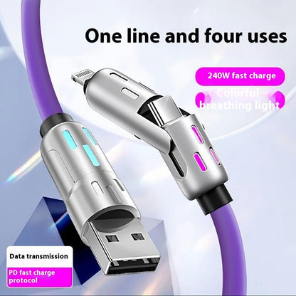 4 in 1 USB Cable |2M| Super Fast All - in - One (🎁 BUY 1 GET 1 FREE 🎁) - AfrickanTZ
