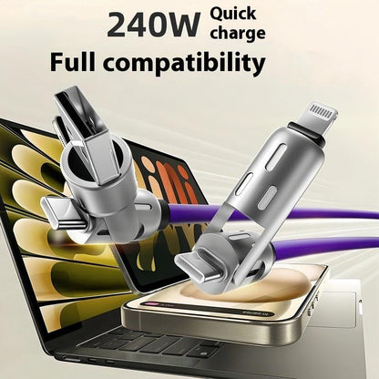 4 in 1 USB Cable |2M| Super Fast All - in - One (🎁 BUY 1 GET 1 FREE 🎁) - AfrickanTZ