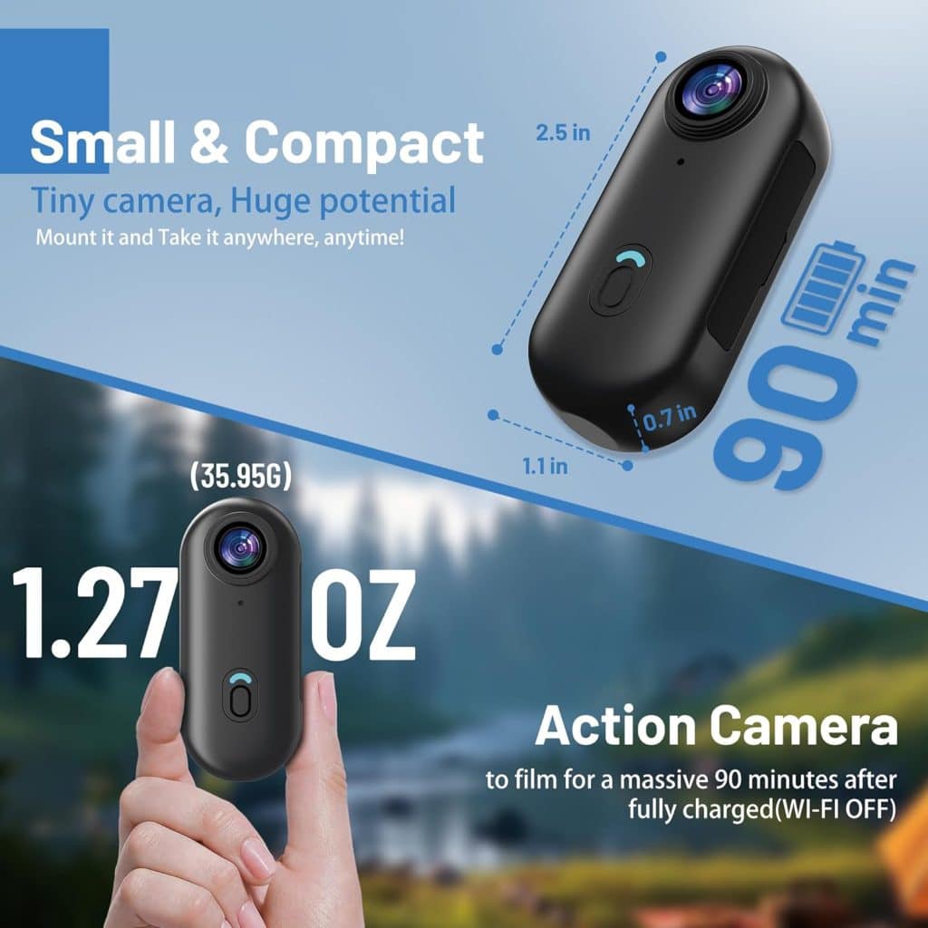 4K WiFi Sports Camera H88 – HD Action Cam with Night Vision & App Control + Free 32 GB SD Card🎁