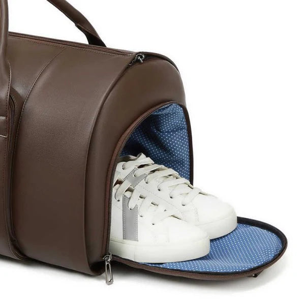 CarryPro™ Full Leather – All-in-One Foldable Garment & Travel Bag.