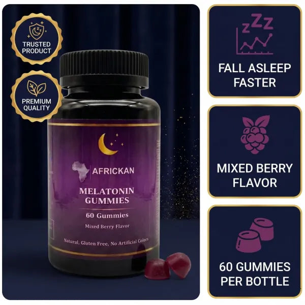 Africkan Melatonin Gummies – Deep Sleep Formula