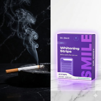 Dr. Dent™ PurpleWhite Strips — Formule Anti-Nicotine (42 Pcs)