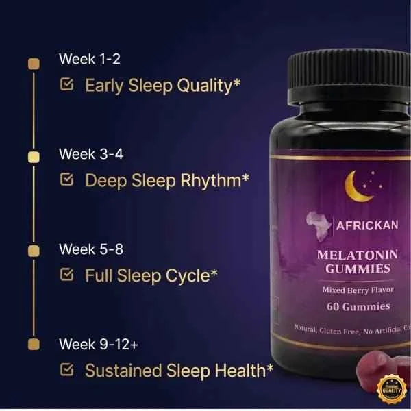 Africkan Melatonin Gummies – Deep Sleep Formula