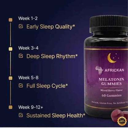 Africkan Melatonin Gummies – Deep Sleep Formula