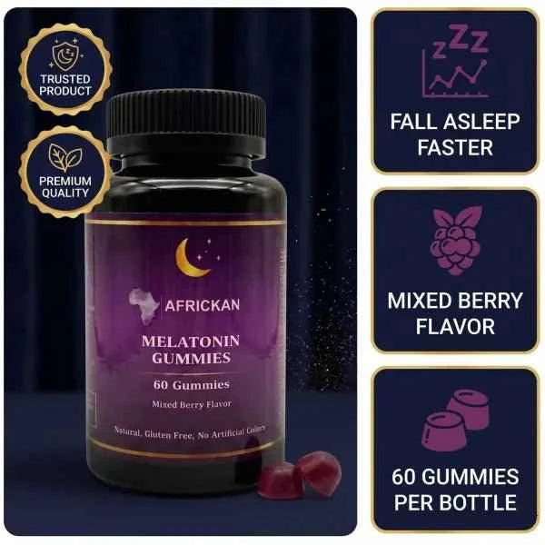 Africkan Melatonin Gummies – Deep Sleep Formula