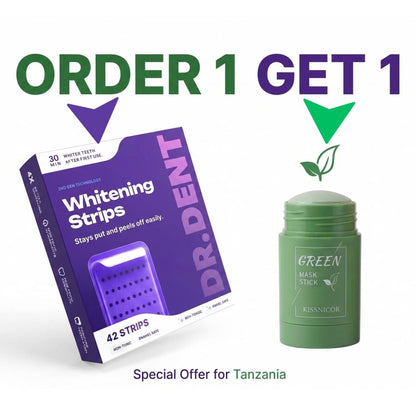 Dr. Dent™ PurpleWhite Strips — Advanced Colour Correcting Formula (42 Pcs) - AfrickanTZ
