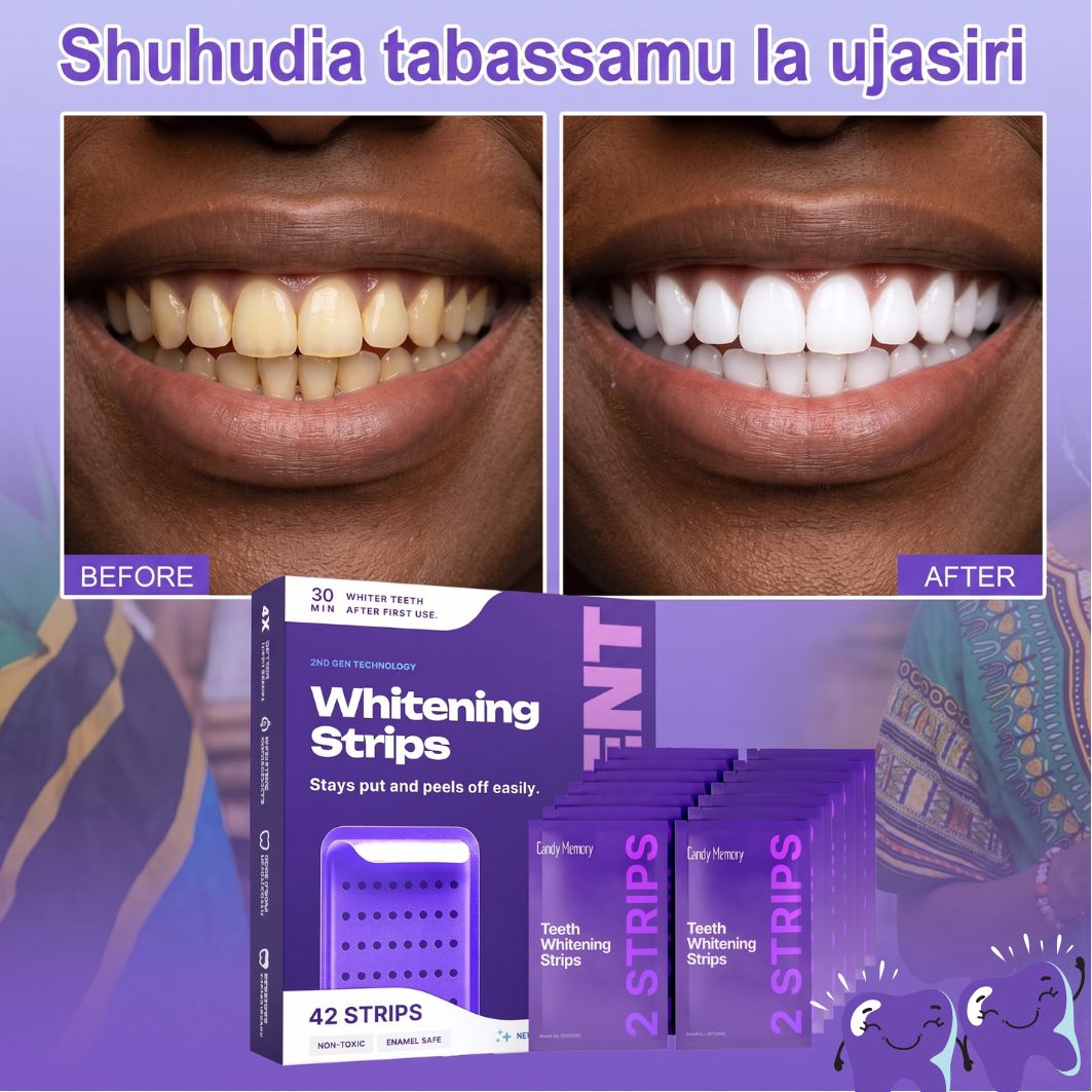 Dr. Dent™ PurpleWhite Strips — Advanced Colour Correcting Formula (42 Pcs) - AfrickanTZ
