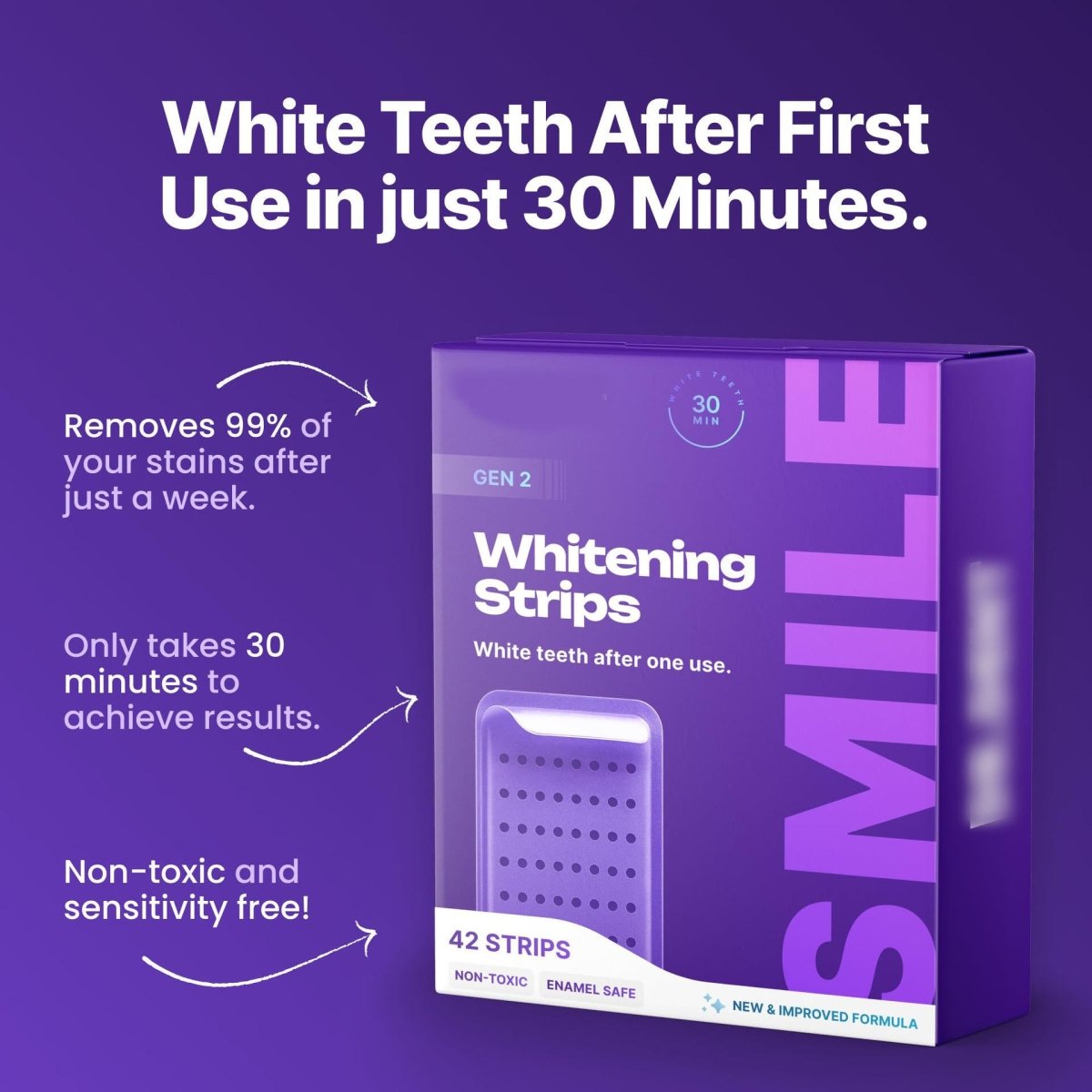 Dr. Dent™ PurpleWhite Strips — Advanced Colour Correcting Formula (42 Pcs) - AfrickanTZ