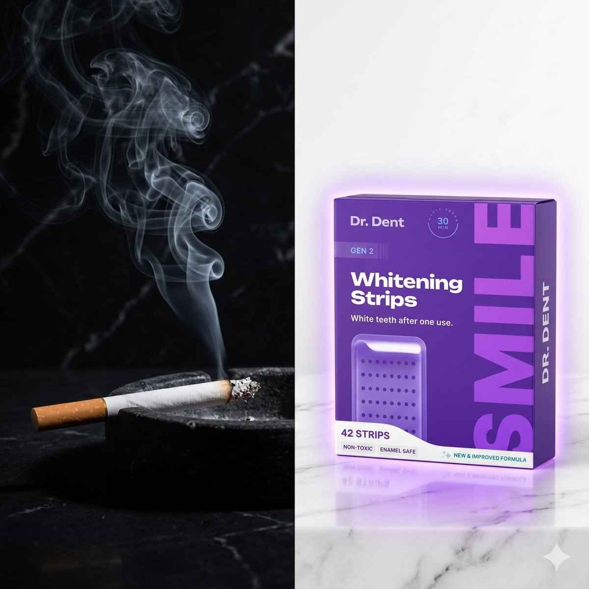 Dr. Dent™ PurpleWhite Strips — Anti-Nicotine Whitening Formula(42 Pcs)