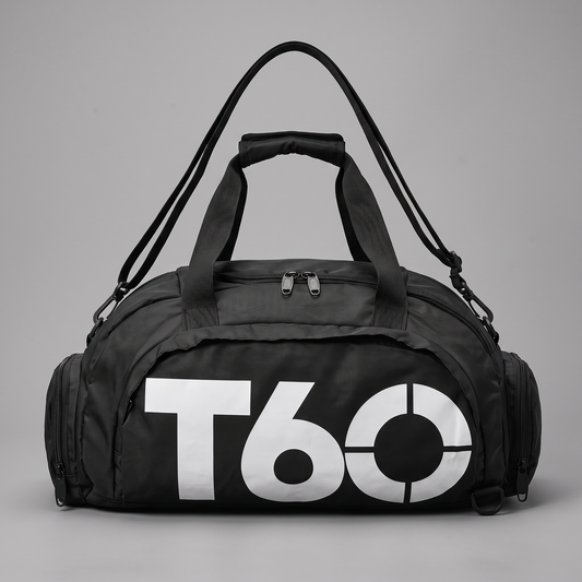 T60 PowerDuffel™ – Waterproof Sports, Gym & Travel Bag(Black | Grey)