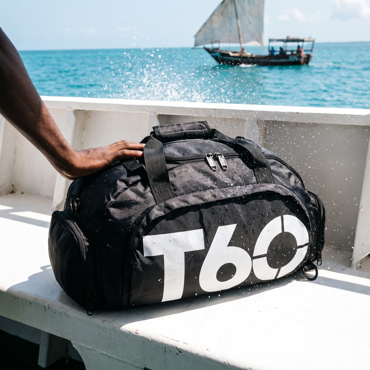 T60 PowerDuffel™ – Waterproof Sports, Gym & Travel Bag(Black | Grey)