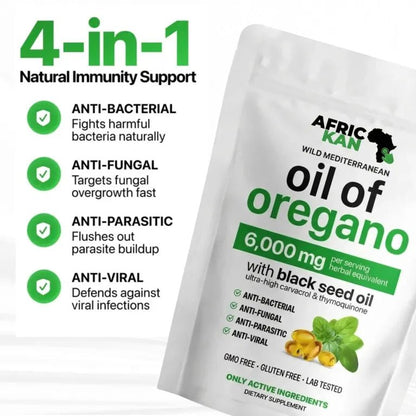 Pure Oregano Immune Softgels – Strong Immune Support with Black Seed Oil - AfrickanTZ