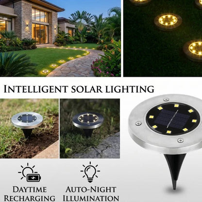 SolarGlow™ LED Outdoor Lights – Auto - On Waterproof Garden Lamps x 4 - AfrickanTZ