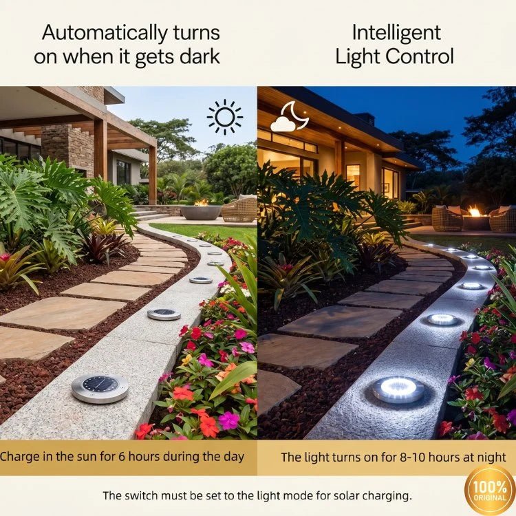 SolarGlow™ LED Outdoor Lights – Auto - On Waterproof Garden Lamps x 4 - AfrickanTZ
