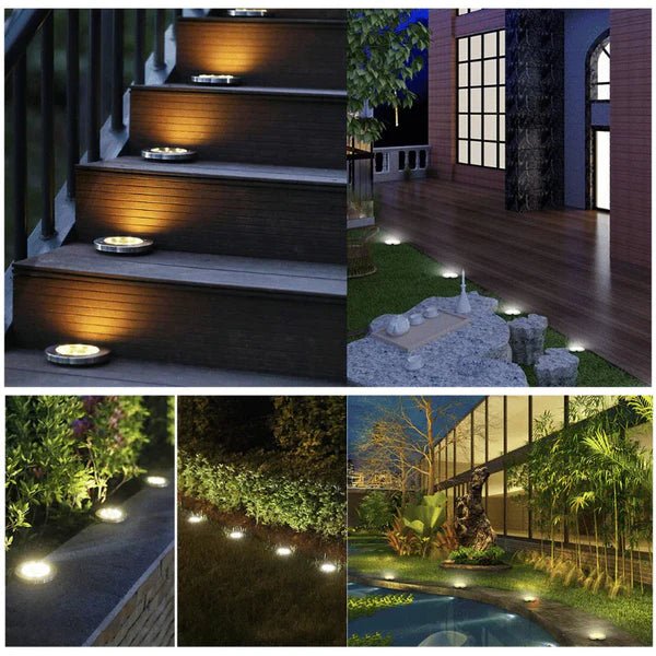 SolarGlow™ LED Outdoor Lights – Auto - On Waterproof Garden Lamps x 4 - AfrickanTZ