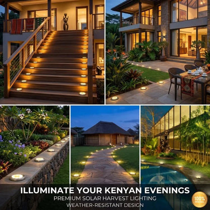 SolarGlow™ LED Outdoor Lights – Auto - On Waterproof Garden Lamps x 4 - AfrickanTZ