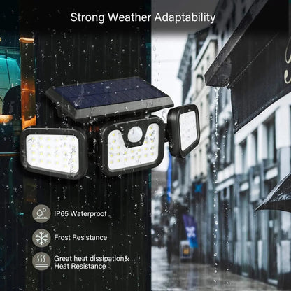 SolarGuard™ Pro — Smart Solar Motion Security Light (IP65 Waterproof, 1050 Lumens, Adjustable 3 - Head Design) - AfrickanTZ