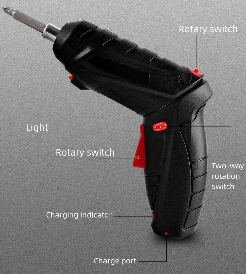SpinPower™ UltraDrive – Cordless Screwdriver Set (47 pcs) - AfrickanTZ