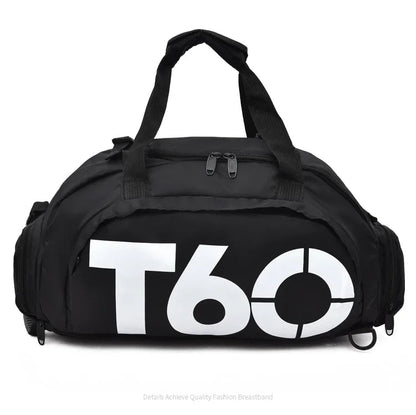 T60 PowerDuffel™ – Waterproof Sports, Gym & Travel Bag(Black | Grey) - AfrickanTZ