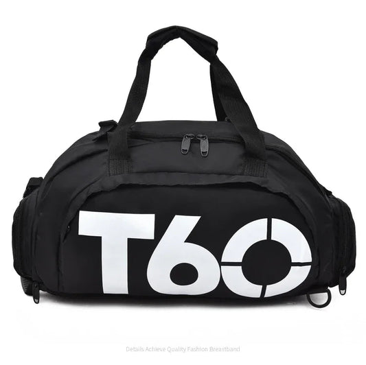 T60 PowerDuffel™ – Waterproof Sports, Gym & Travel Bag(Black | Grey) - AfrickanTZ