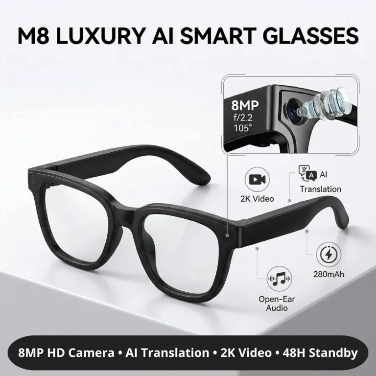 VisionX Elite™ AI Glasses — Ultra - HD Smart Camera Lents - AfrickanTZ